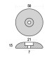 Flange Anode Zinc from 50 to 140mm Dia - 800100X - Rakicevic